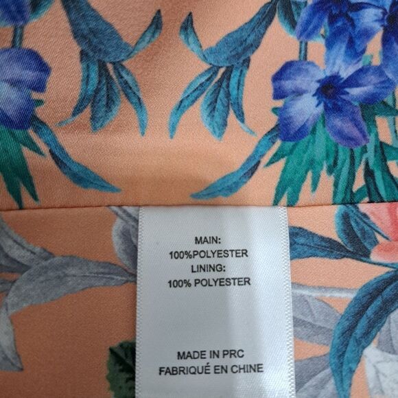 Keepsake The Label Anthropologie V Neck Sleeveless Floral Dress XS Petite Peach - Picture 7 of 14